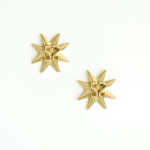 SS Maltese Cross Gold Studs