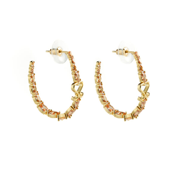 Maleth SS Crystal Hoop Earrings