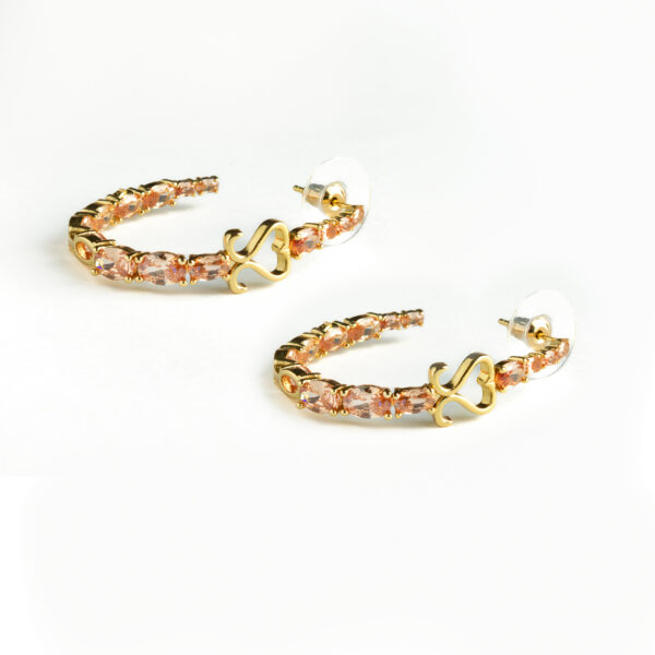 Maleth SS Crystal Hoop Earrings - Image 2