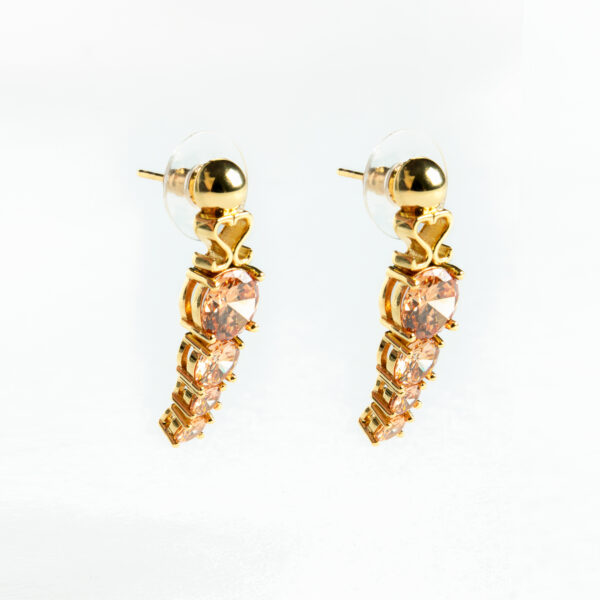 Maleth Golden Blush Cascade Earrings - Image 2