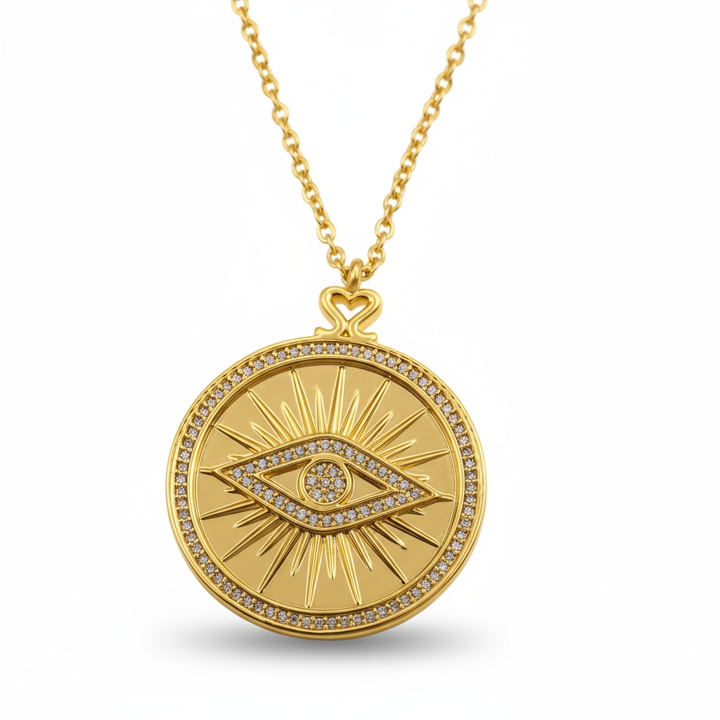 Evil Eye Medallion Necklace