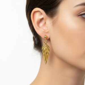 Alternative view of Luminous Leaf Earrings