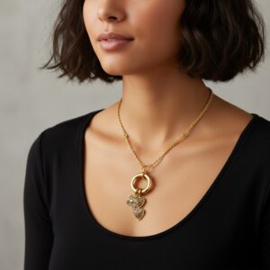 Alternative view of Savannah Spirit Necklace with Heart Charms