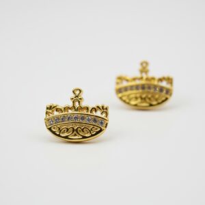 Cessani - Gold Crown Earrings