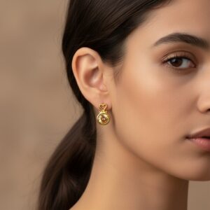 Alternative view of Cessani - Grace Gold-Plated Studs