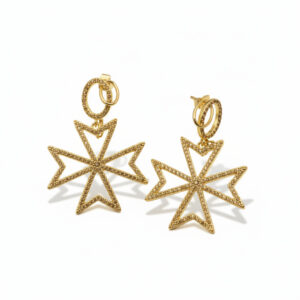 Cessani Radiant Maltese Cross Earrings